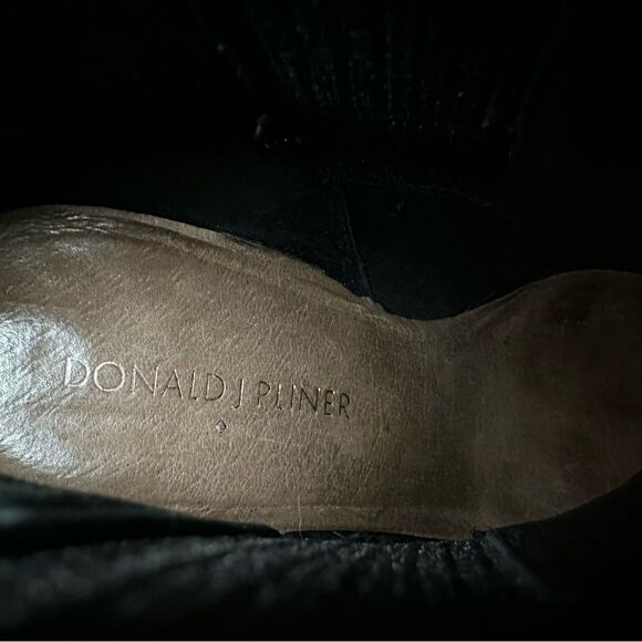 Donald Pliner Hudson Heeled Chelsea Ankle Boot Black Leather‎ Women's 7.5 - Picture 11 of 14